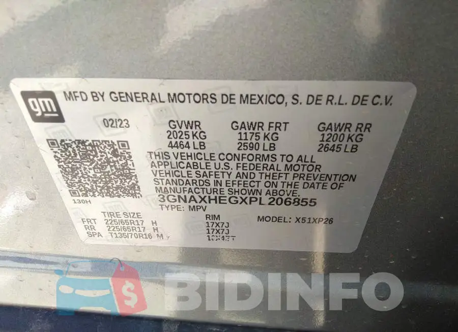 3GNAXHEGXPL206855 Photo# 9