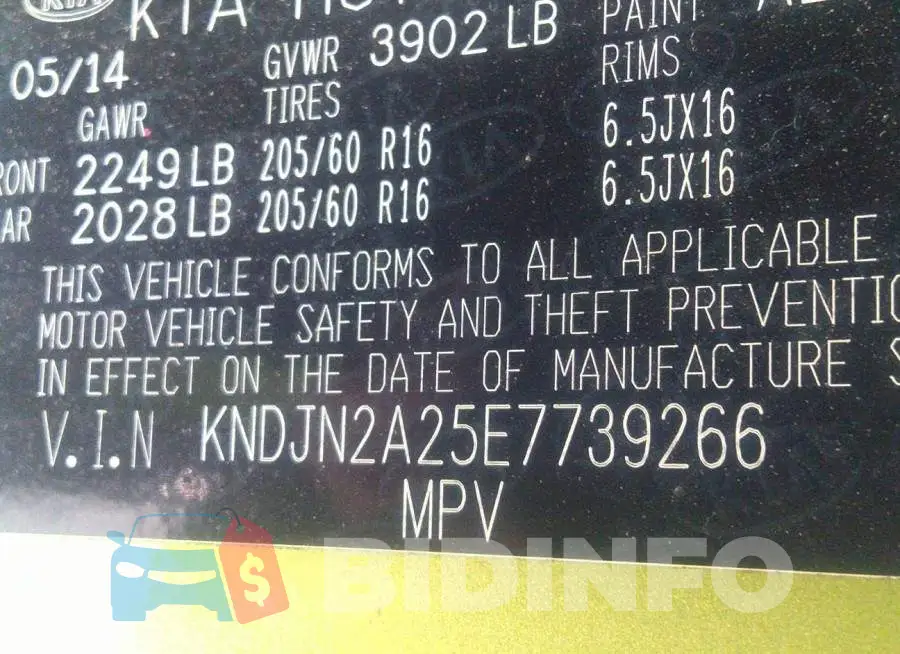 KNDJN2A25E7739266 Photo# 9