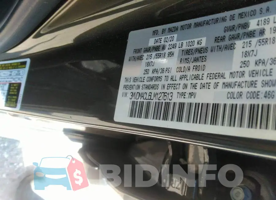 3MVDMACL6LM127613 Photo# 9