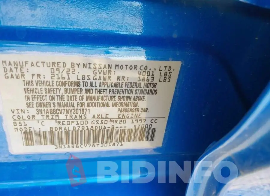 3N1AB8CV7NY301871 Photo# 9