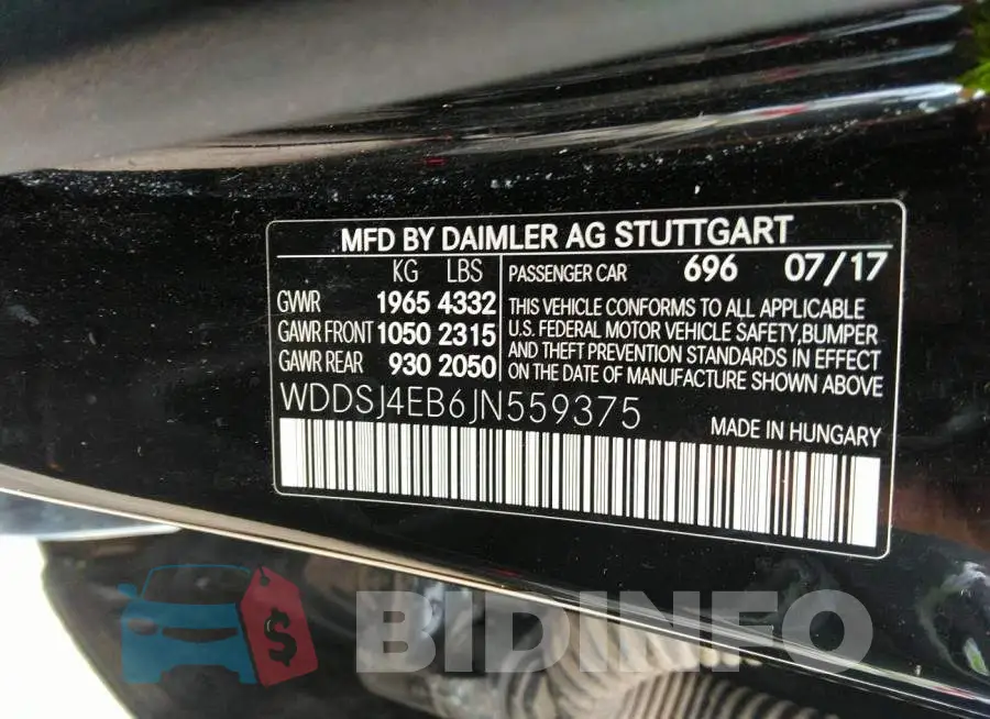 WDDSJ4EB6JN559375 Photo# 9