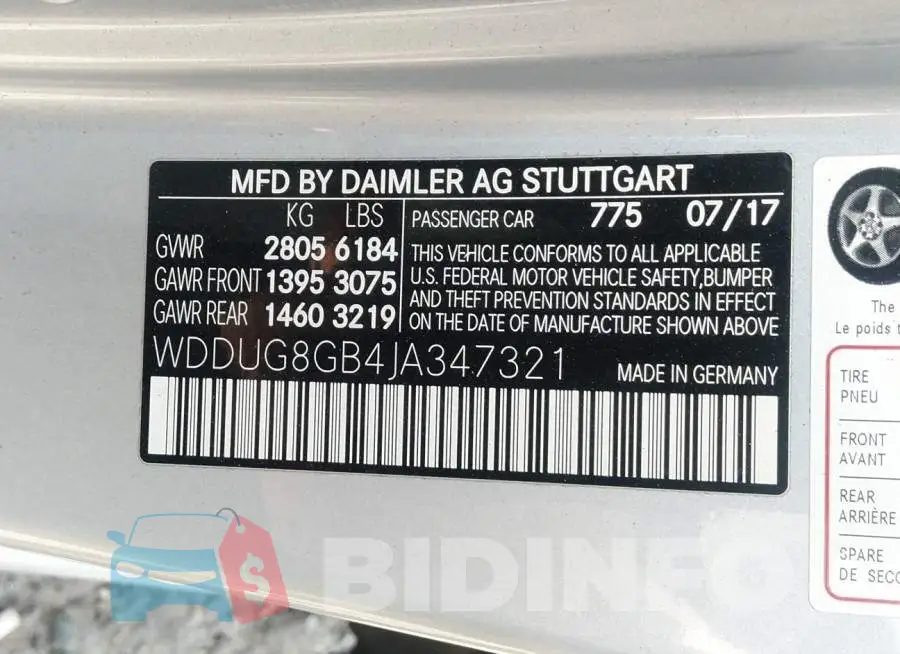 WDDUG8GB4JA347321 Photo# 9