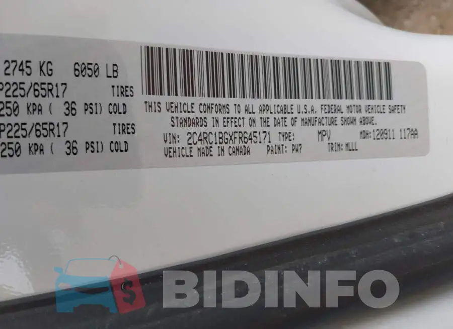 2C4RC1BGXFR645171 Photo# 9