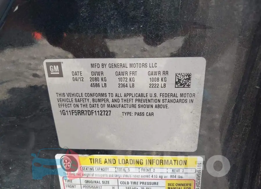 1G11F5RR7DF112727 Photo# 9