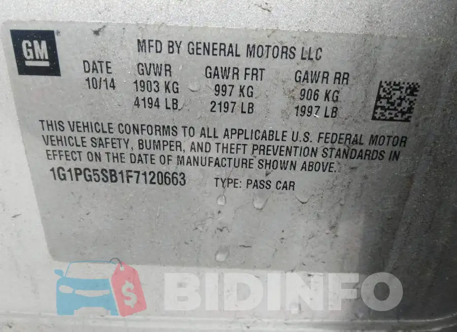 1G1PG5SB1F7120663 Photo# 9