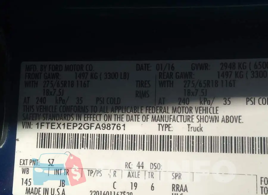 1FTEX1EP2GFA98761 Photo# 9