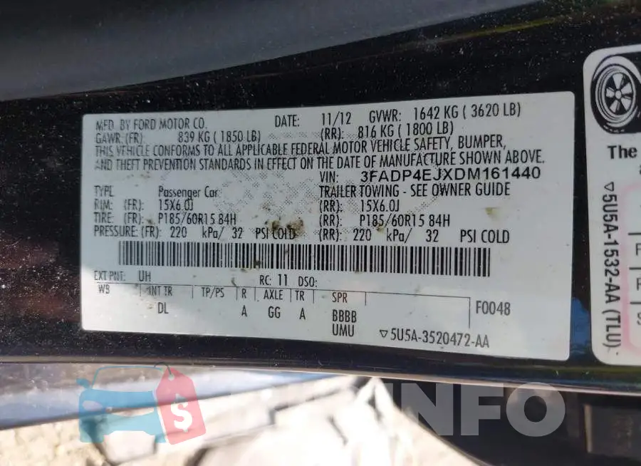 3FADP4EJXDM161440 Photo# 9