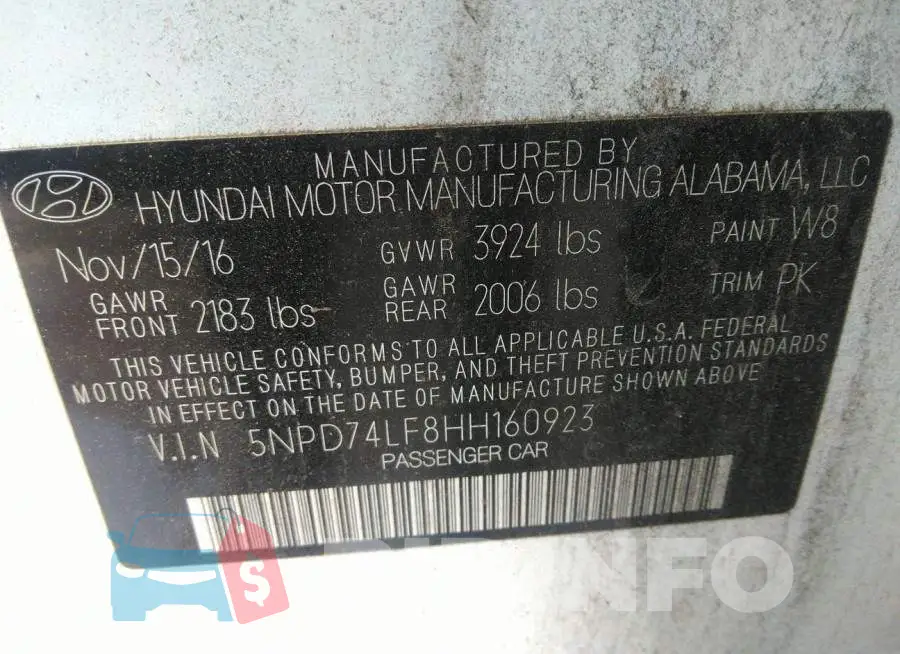 5NPD74LF8HH160923 Photo# 9