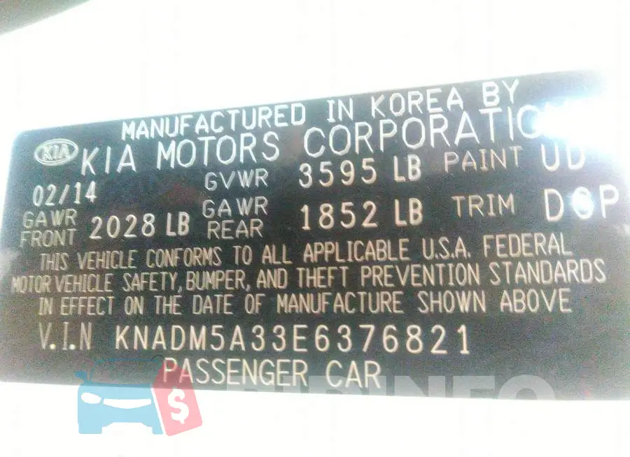 KNADM5A33E6376821 Photo# 9