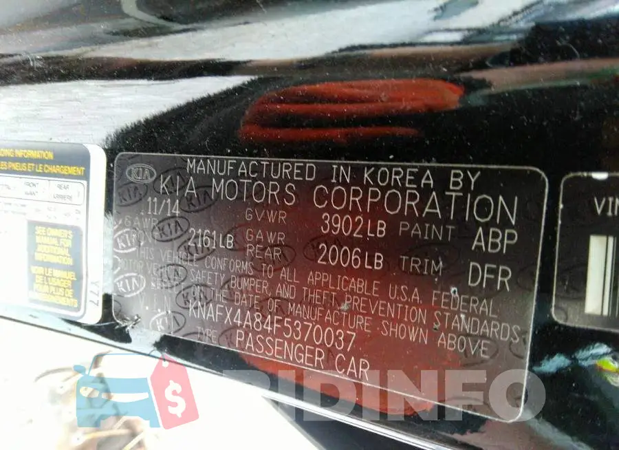 KNAFX4A84F5370037 Photo# 9