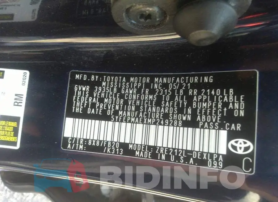 5YFEPMAEXMP249288 Photo# 9