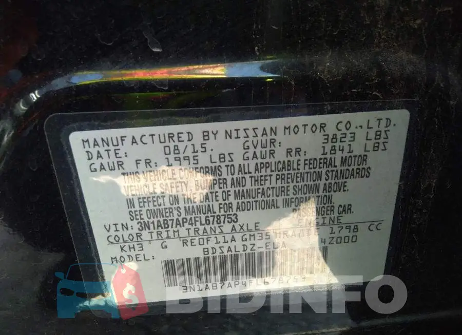 3N1AB7AP4FL678753 Photo# 9