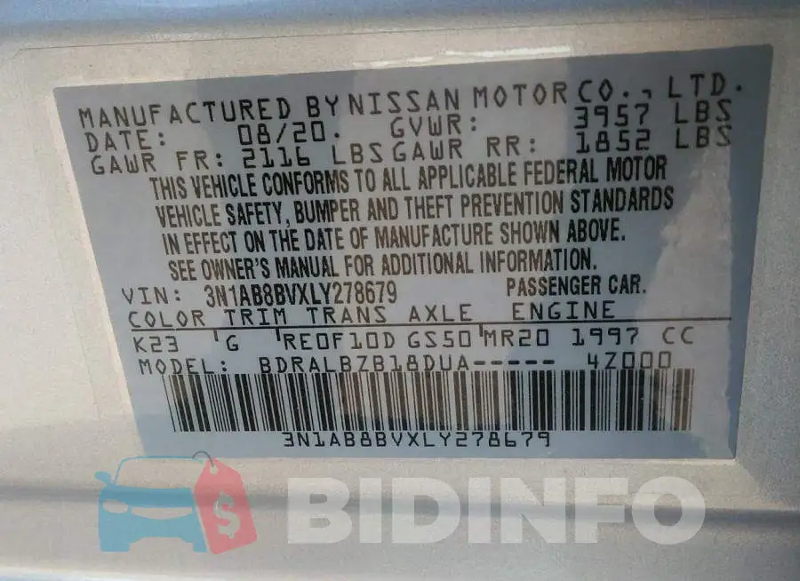 3N1AB8BVXLY278679 Photo# 9