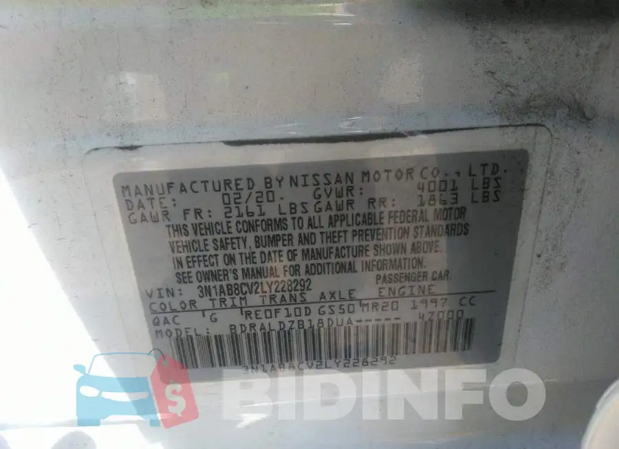 3N1AB8CV2LY228292 Photo# 9
