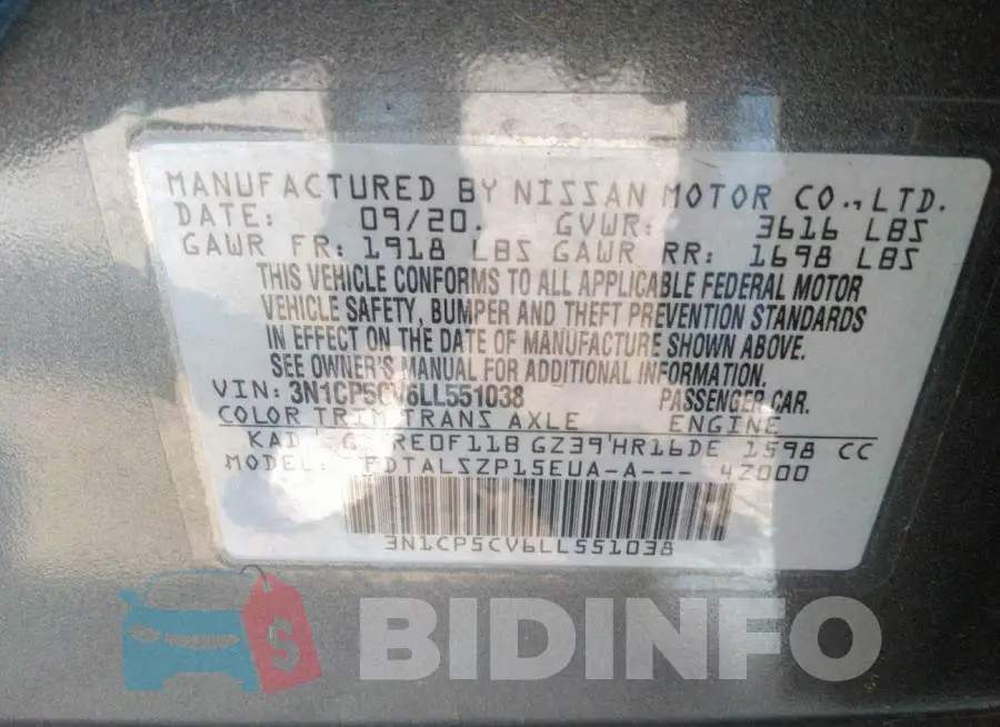 3N1CP5CV6LL551038 Photo# 9