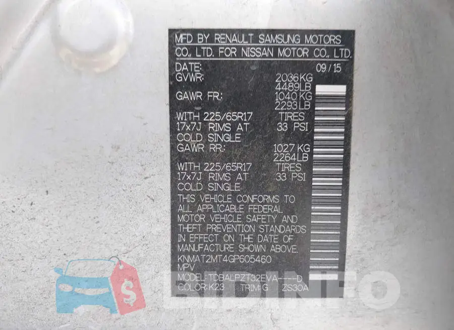 KNMAT2MT4GP605460 Photo# 9