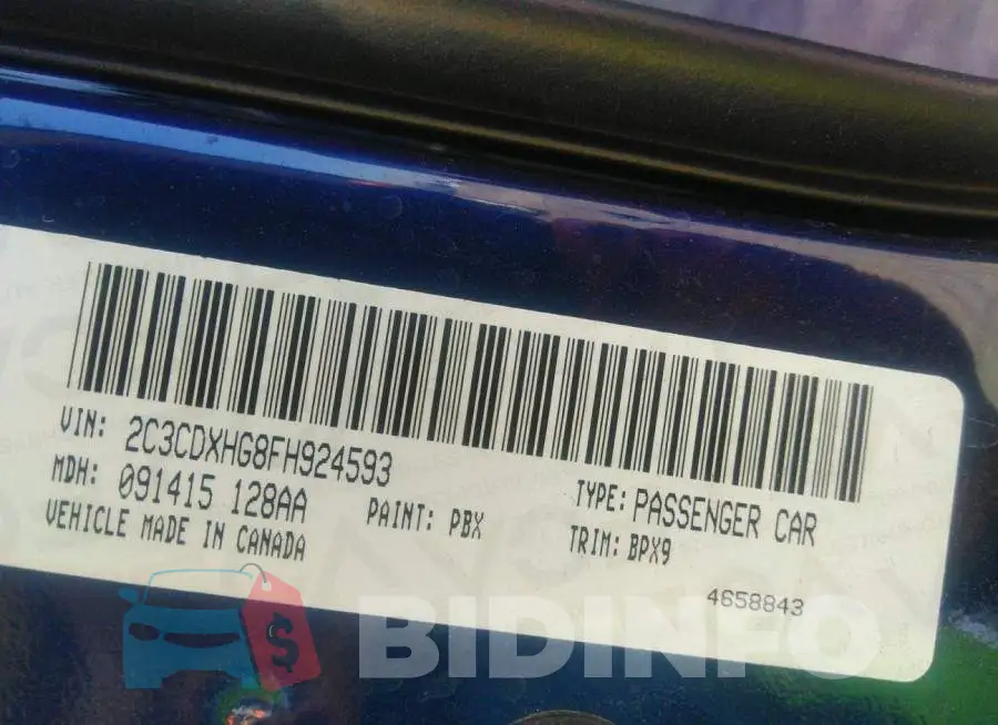 2C3CDXHG8FH924593 Photo# 9