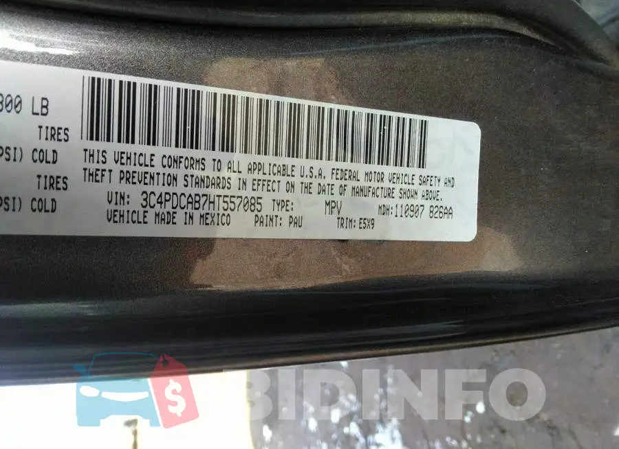 3C4PDCAB7HT557085 Photo# 9