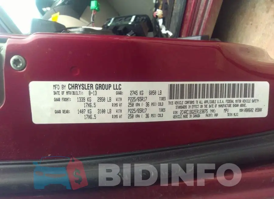 2C4RC1BG2ER123875 Photo# 9