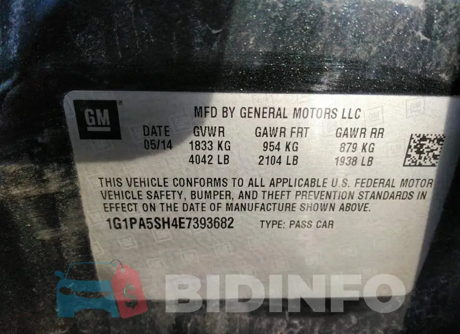 1G1PA5SH4E7393682 Photo# 9