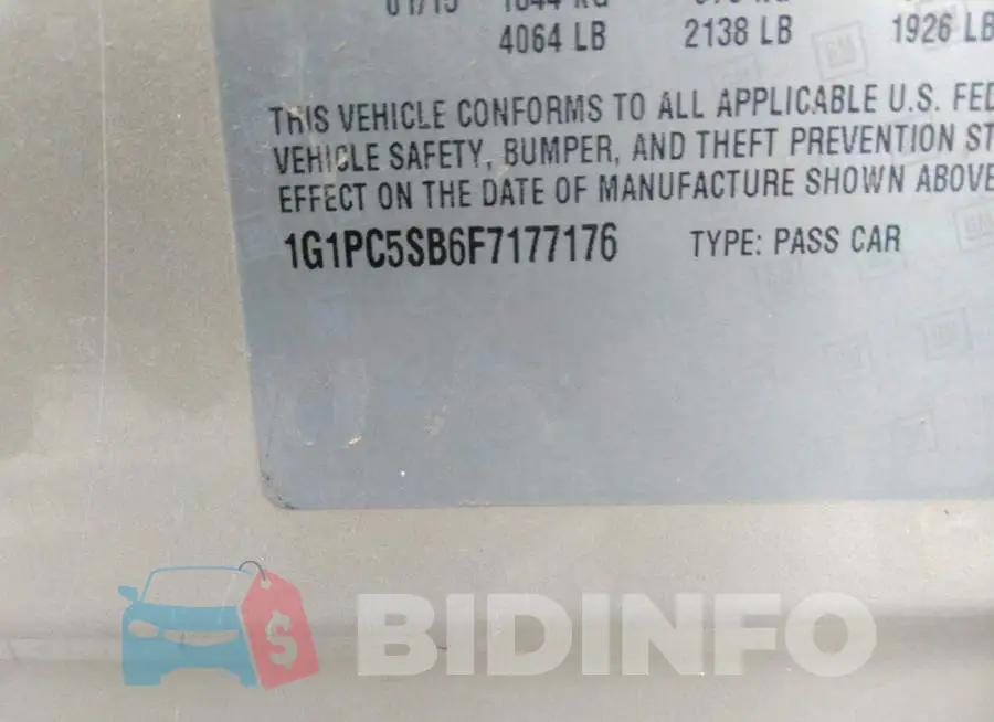 1G1PC5SB6F7177176 Photo# 9