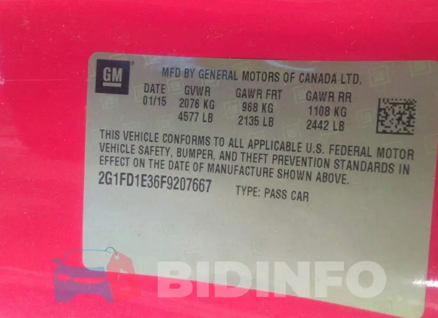 2G1FD1E36F9207667 Photo# 9