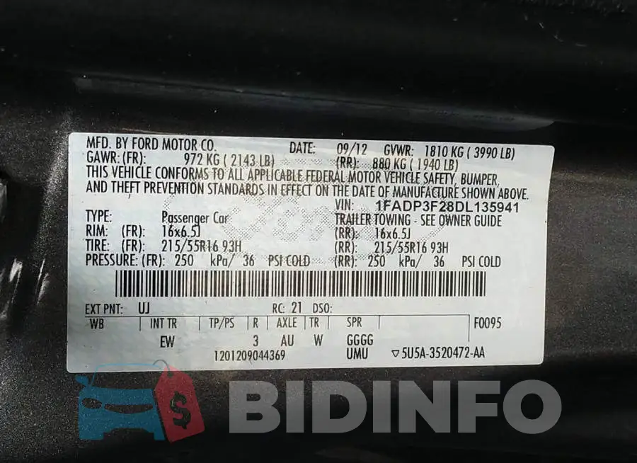 1FADP3F28DL135941 Photo# 9