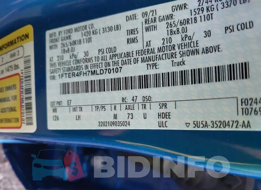 1FTER4FH7MLD70107 Photo# 9