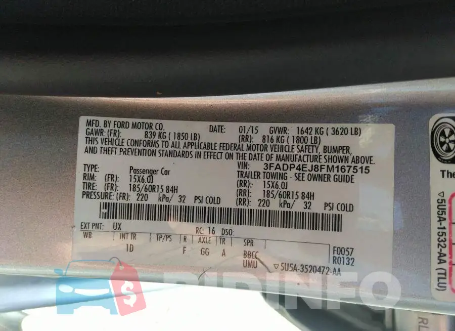 3FADP4EJ8FM167515 Photo# 9