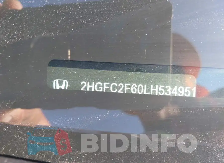 2HGFC2F60LH534951 Photo# 9