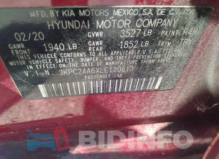 3KPC24A6XLE120613 Photo# 9