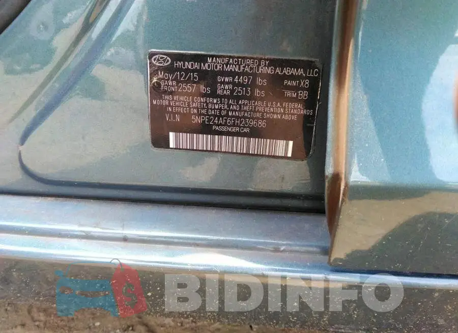 5NPE24AF6FH239686 Photo# 9