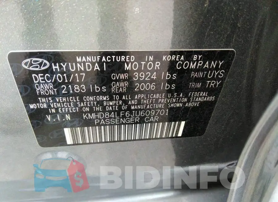 KMHD84LF6JU609701 Photo# 9