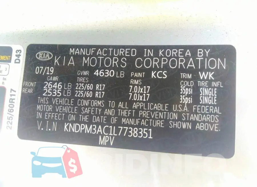 KNDPM3AC1L7738351 Photo# 9