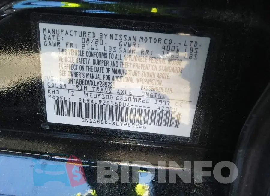 3N1AB8DVXLY289226 Photo# 9