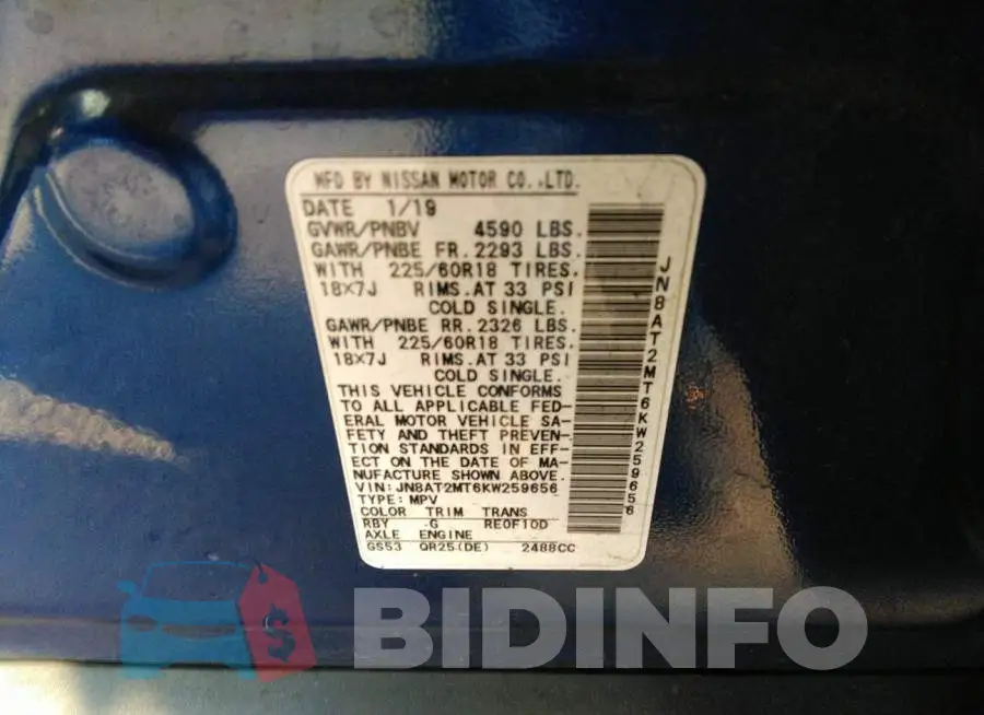 JN8AT2MT6KW259656 Photo# 9
