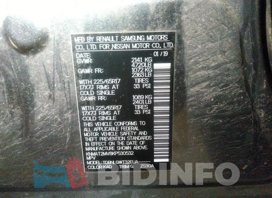 KNMAT2MV8KP530532 Photo# 9