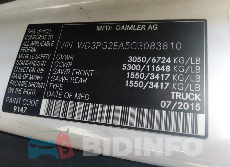 WD3PG2EA5G3083810 Photo# 9