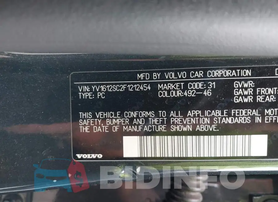 YV1612SC2F1212454 Photo# 9