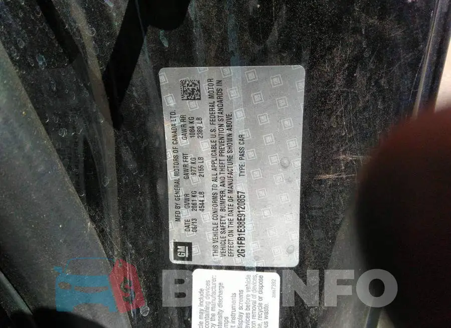 2G1FB1E38E9120857 Photo# 9