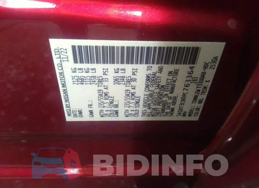 5N1BT3CB0PC763364 Photo# 9