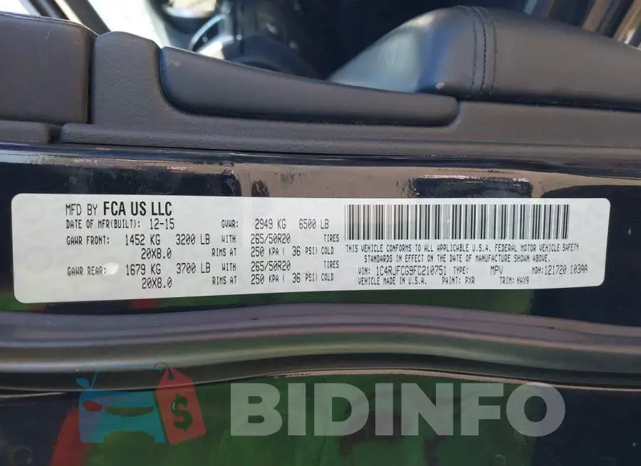 1C4RJFCG9FC210751 Photo# 9