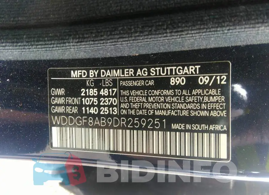 WDDGF8AB9DR259251 Photo# 9