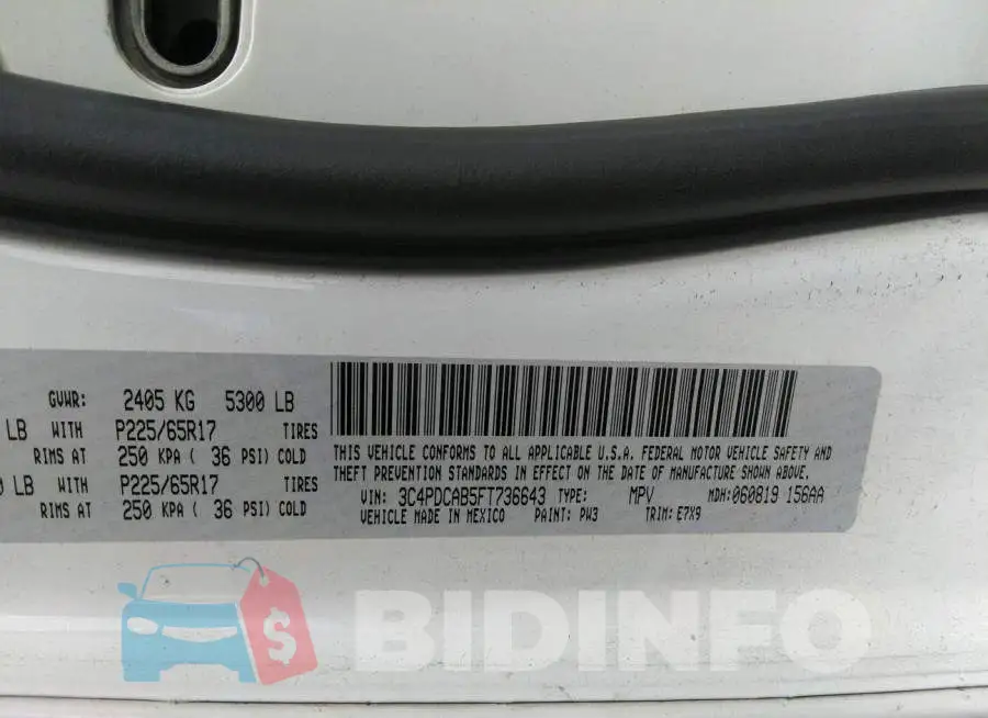 3C4PDCAB5FT736643 Photo# 9