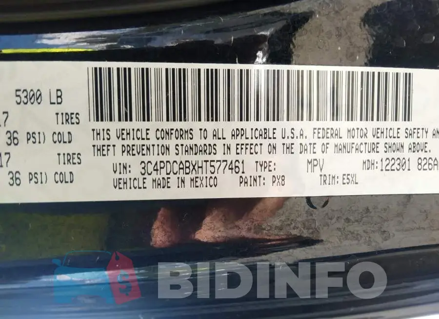 3C4PDCABXHT577461 Photo# 9