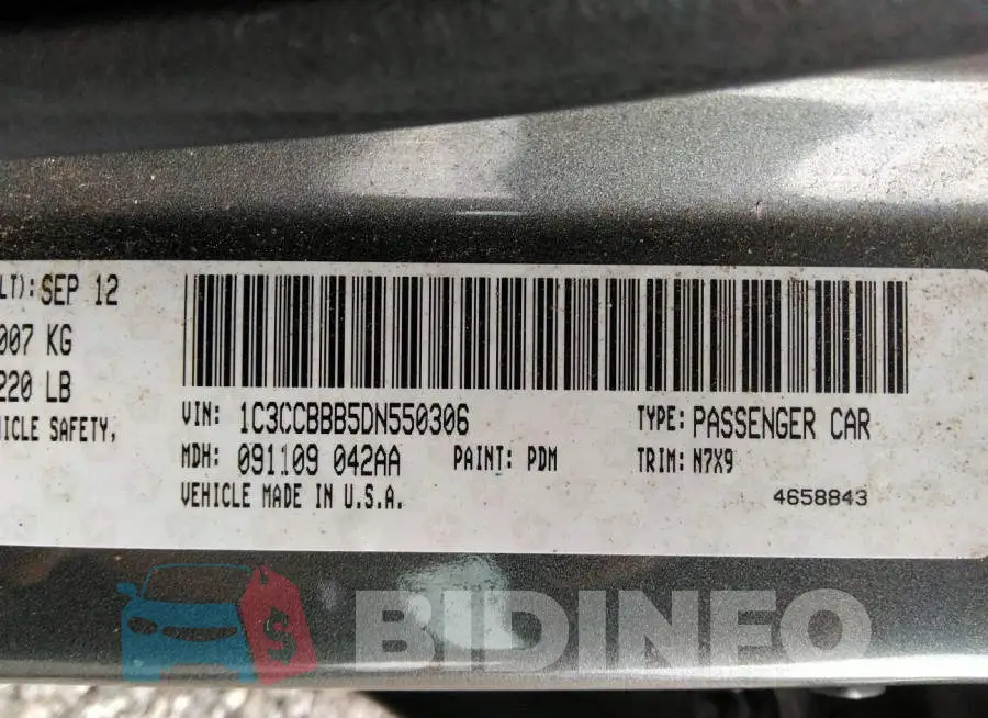 1C3CCBBB5DN550306 Photo# 9