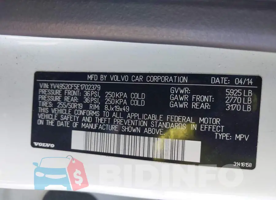 YV4952CF5E1702379 Photo# 9