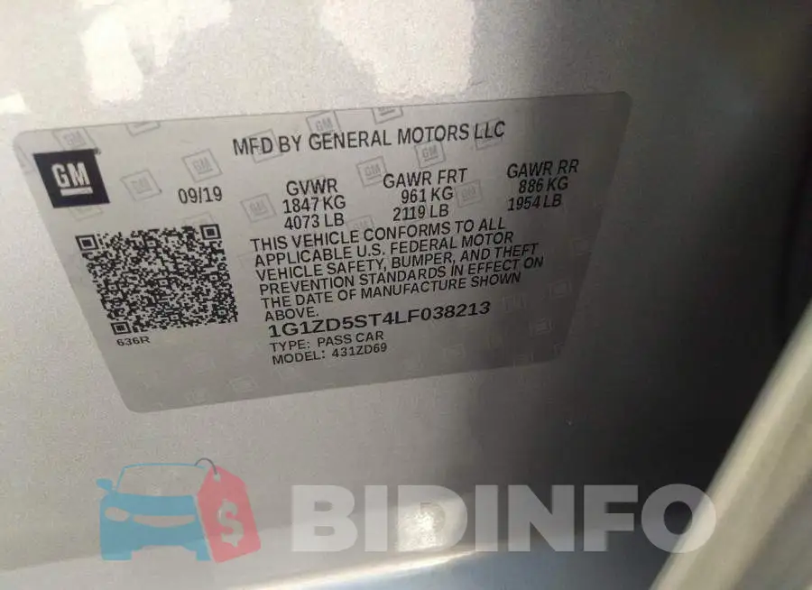 1G1ZD5ST4LF038213 Photo# 9