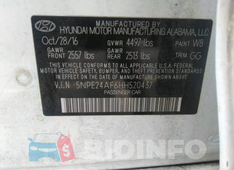 5NPE24AF6HH520437 Photo# 9