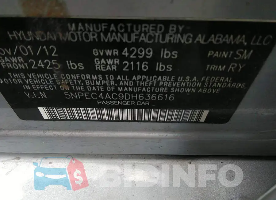 5NPEC4AC9DH636616 Photo# 9